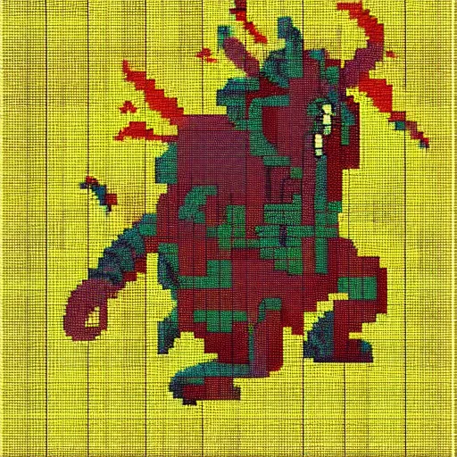 Prompt: a beautiful pixel art of a monster