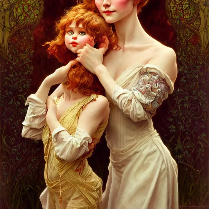 Prompt: ventriloquist, fantasy, intricate, elegant, highly detailed, lifelike, photorealistic, digital painting, artstation, illustration, concept art, smooth, sharp focus, art by John Collier and Albert Aublet and Krenz Cushart and Artem Demura and Alphonse Mucha