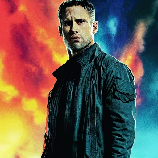 Prompt: A still of Tyler Durden in Blade Runner 2049