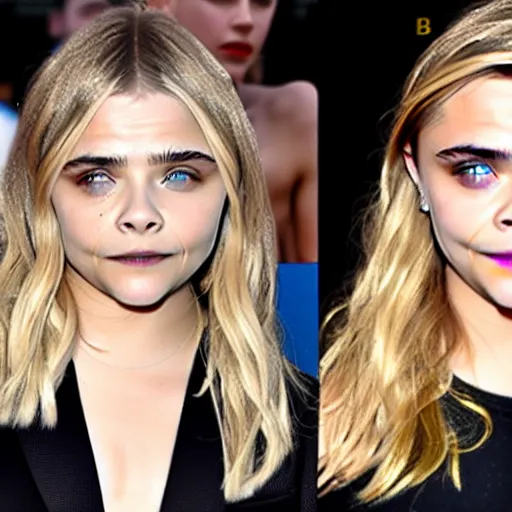 Image similar to Chloë Grace Moretz with Cara Delevingne's eyebrows