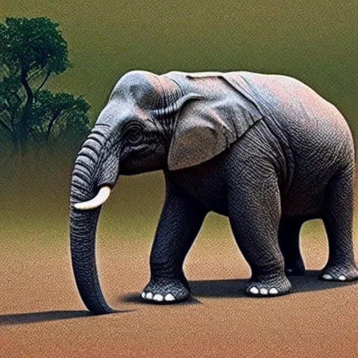 Image similar to t - rex!!!!!!!!! and ( ( ( ( elephant ) ) ) ) hybrid!!!!!!!!! animal