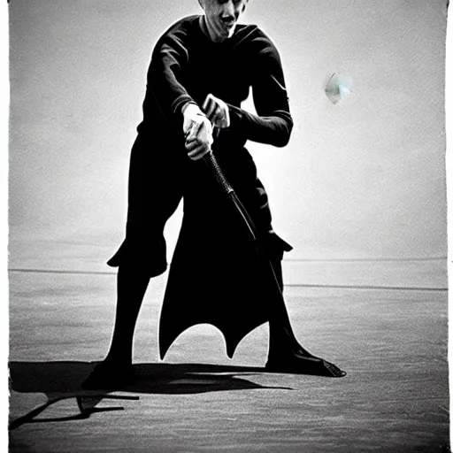 Prompt: portrait of nosferatu playing alone tennis, sport photography