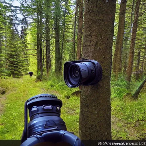 Image similar to homer simpson trail cam footage 8k hyper-realistic