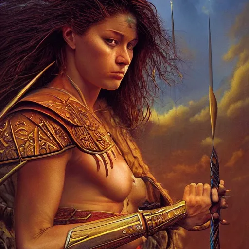 Prompt: epic beautiful young warrior maiden fighting against injustice under ritual lit night Micheal Whelan, Jeff Easley photorealistic, cinematic, fantastic reality, detailed, intricate dramatic lighting, establishing shot, 8k resolution – W 1024