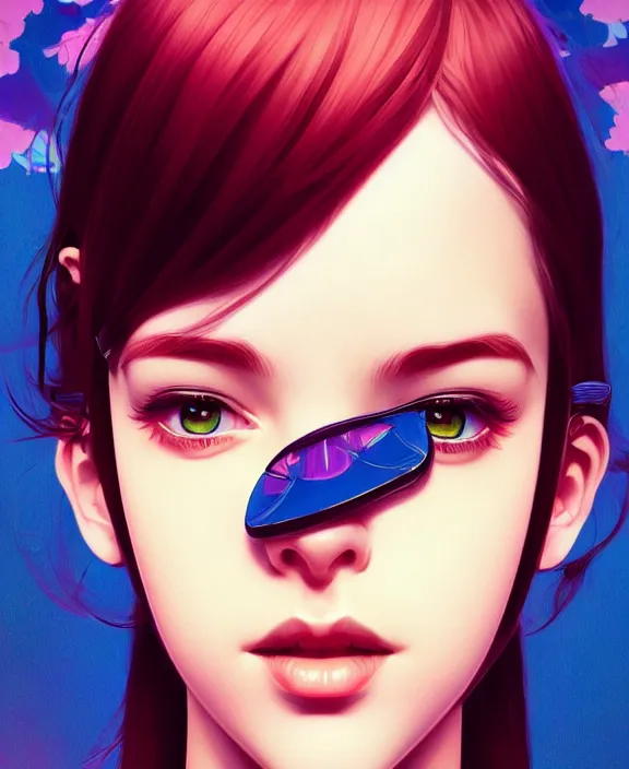 Image similar to a beautiful young british alternative music singer. optical illusion art by ilya kuvshinov lois van baarle ross tran range murata artgerm katsuhiro otomo norman rockwell. highly detailed intricately sharp focus mystically trending deviantart, pinterest, vogue italia, unreal engine 5, 4 k uhd image