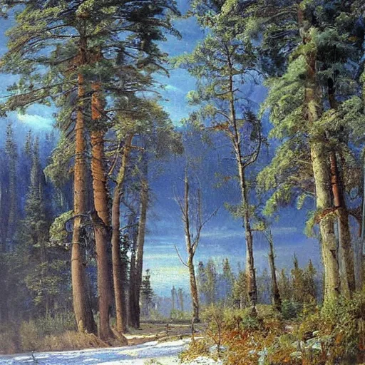 Prompt: ivan shishkin painting