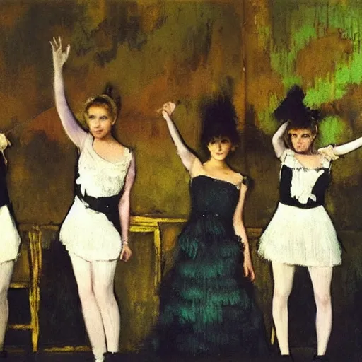 Image similar to westlife on stage art by degas