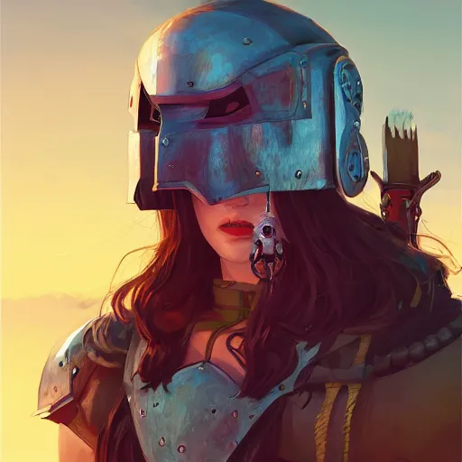 Image similar to cyberpunk viking helmet mask warrior goddess robot ninja fantasy, art gta 5 cover, official fanart behance hd artstation by jesper ejsing, by rhads, makoto shinkai and lois van baarle, ilya kuvshinov, ossdraws