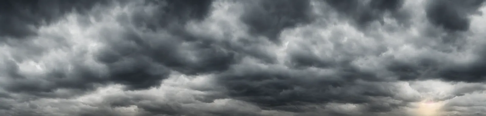 Prompt: Stormy sky with the lightings in the clouds, cinematic render, light bulb in the background, depth of field, ultraphotorealistic, Full HD, 1128x191 resolution