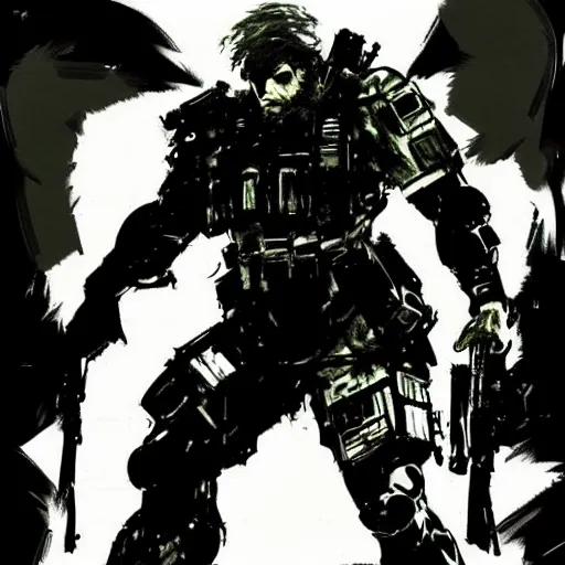 Image similar to beautiful videogame concept art of danny devito from metal gear solid, by yoji shinkawa