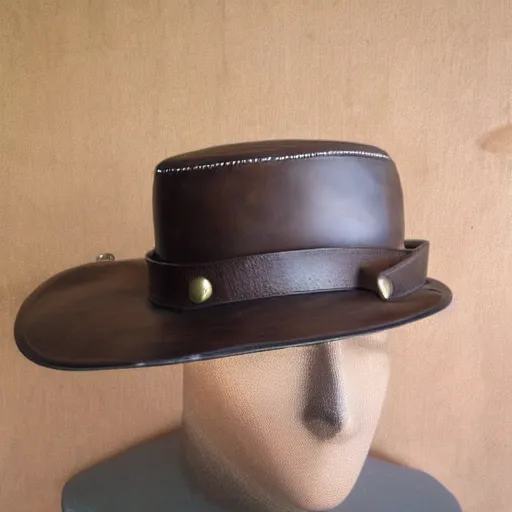Image similar to leather patch hat, photo, realistic, light colors