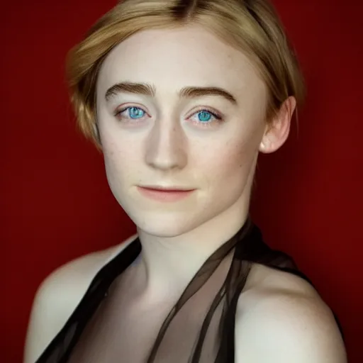 Prompt: a true-to-life portrait of Saoirse Ronan