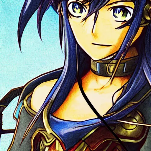 Prompt: lucina from fire emblem awakening drawn in the style of eiichiro oda, high detail, beautiful