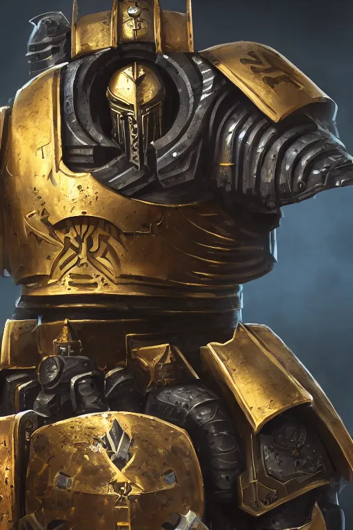 Image similar to armor portrait heros warhammer 4 0 k horus heresy fanart - the primarchs emperor by johannes helgeson animated with vfx concept artist & illustrator global illumination ray tracing hdr fanart arstation zbrush central hardmesh 8 k octane renderer comics stylized