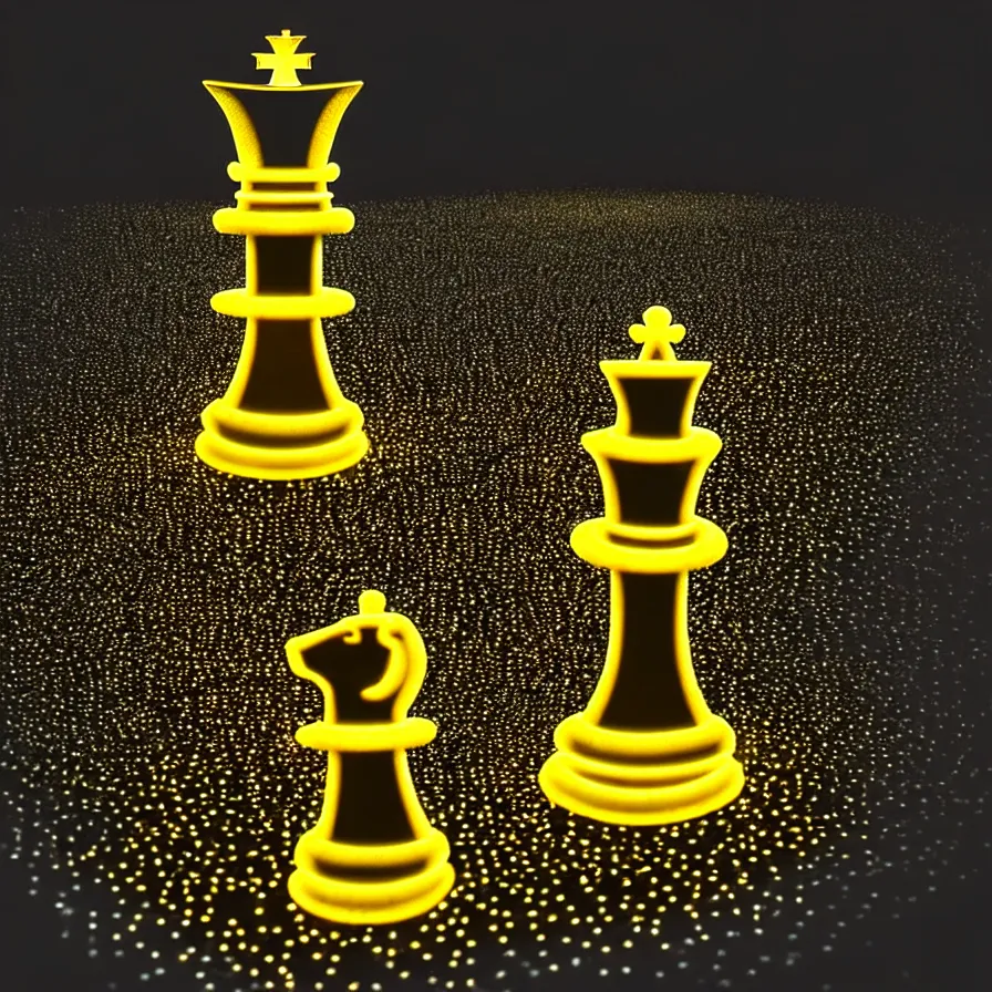 Image similar to vintage instamatic photo of a queen chess piece made of lights, bio mechanical, puddles, isometric 3 d, smooth 3 d illustration, cinematic matte painting, volumetric lighting,