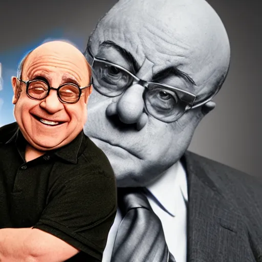 Image similar to photo of humpty dumpy with the face of danny devito