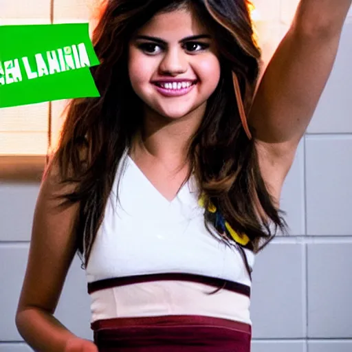 Image similar to photo of human celery as selena gomez face