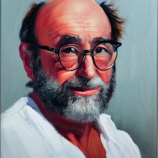 Image similar to oil painting of Lucio Dalla