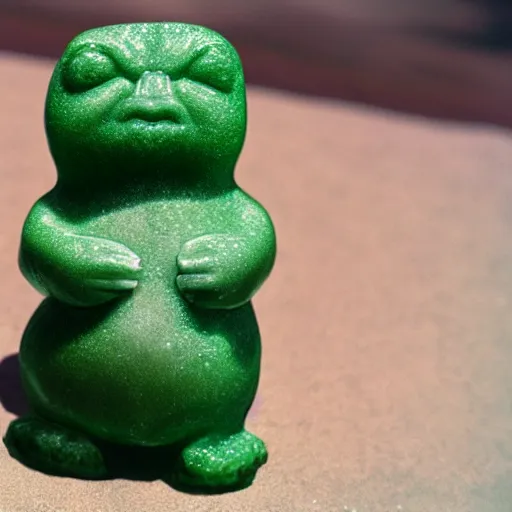 Image similar to green gummy venus of willendorf