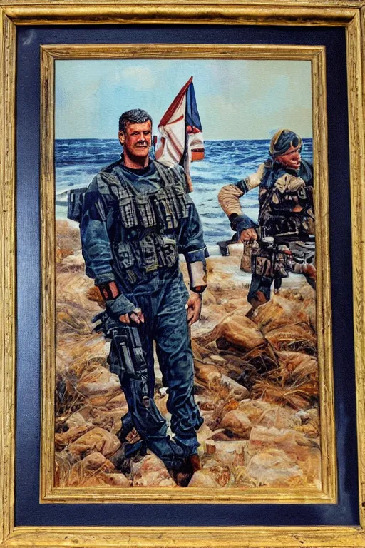 Image similar to Navy SEAL Old painting to help with ptsd