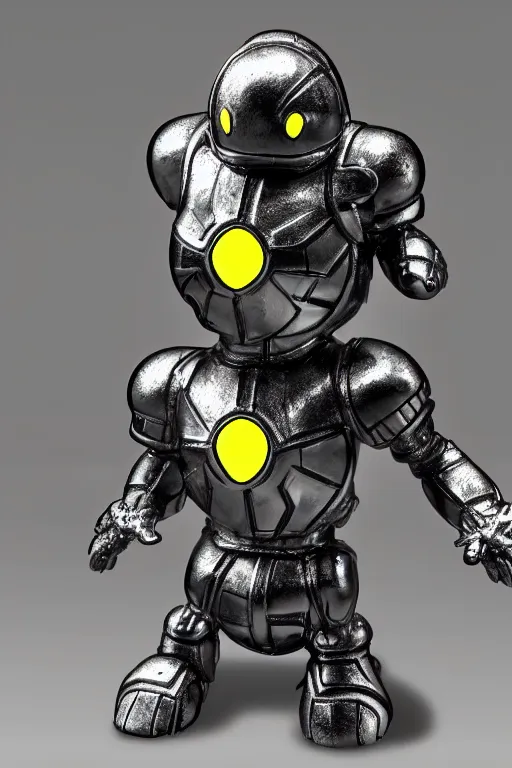 Image similar to pikachu terminator metal golem, intricate details. front on, symmetrical. industrial design. good design award, innovative product concepts, most respected design