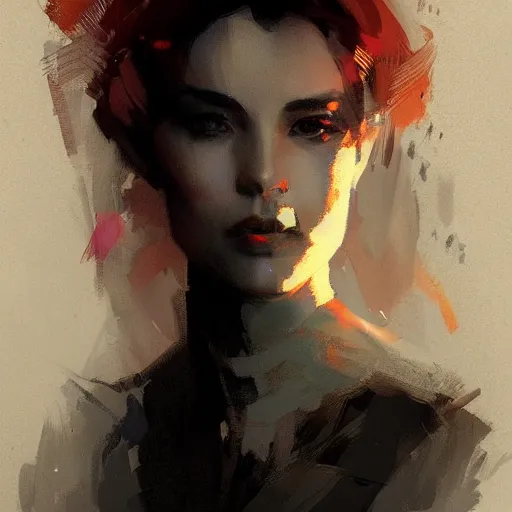 Prompt: a beautiful portrait of a fashion woman by greg rutkowski and bill sienkiewicz trending on artstation