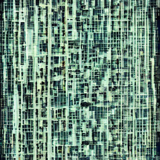 Image similar to glitch art of a city