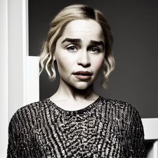 Image similar to portrait of emilia clarke by mario testino, headshot, detailed, award winning, sony a 7 r