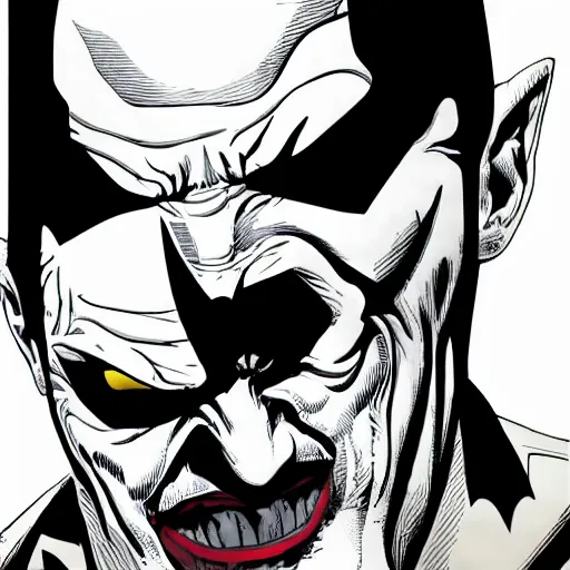 Prompt: batman inside the joker's mouth holding it open, high detail, high resolution, intense