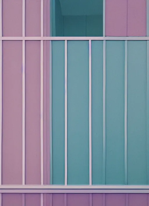 Image similar to “ architecture photography, pastel colors, film grain, medium format, photography by rory gardiner ”