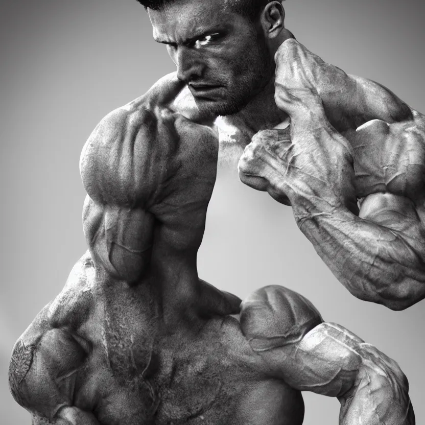 Image similar to a single muscular man wearing torn clothes, looking to the right, profile picture, hyperrealistic, concept art, octane render, unreal engine 5, trending on artstation, high quality, highly detailed, 8 k, dramatic lighting, cinematic, high coherence, anatomically correct, five fingers, digital art, seductive, black and white