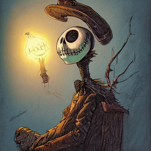 Prompt: a cry for help by tim doyle and chris leib, from nightmare before christmas | detailed | elegant | trending on artstation