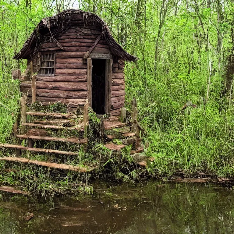 a witches hut in a swamp | Stable Diffusion