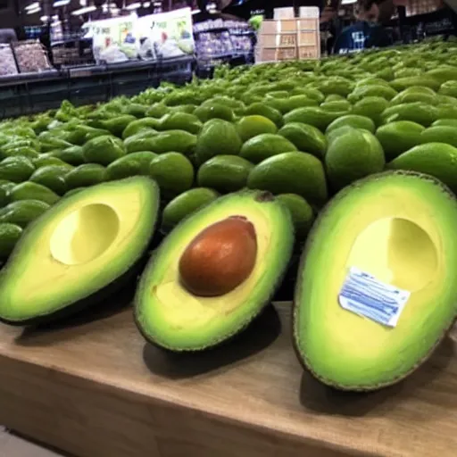 Image similar to liquid 3 d terminator cgi t 1 0 0 0 in a whole foods trying to decide which avocado to buy