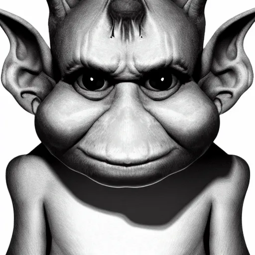 Prompt: hyperrealistic cartoon illustration of a goblin