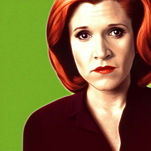 Prompt: carrie fisher as dana scully