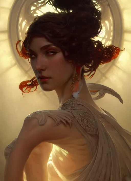 Prompt: dancer of the underworld, intricate, elegant, higly detailed, ultra definition, digital painting, artstation, unreal engine rendered, concept art, smooth, high speed, illustration, art by artgerm and greg rutkowski and alphonse mucha and james jean