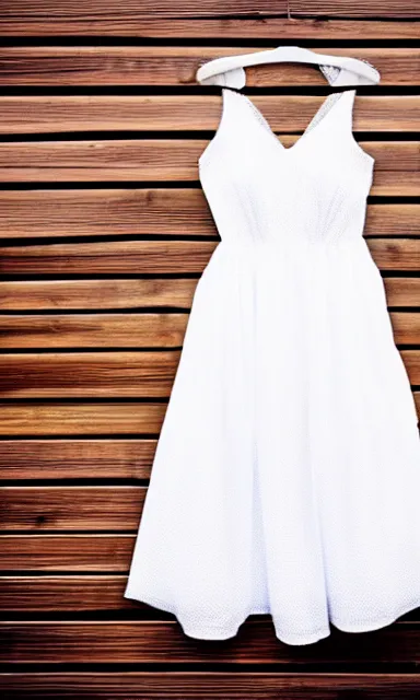 Prompt: a beautiful white dress, summer styled, concept image