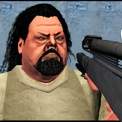 Image similar to ps 1 hagrid gun gta 3 npc