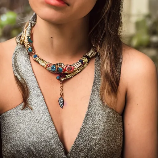 Image similar to woman dressed entirely with jewelry