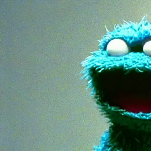 Image similar to Film still of Cookie Monster in the Matrix (1999)