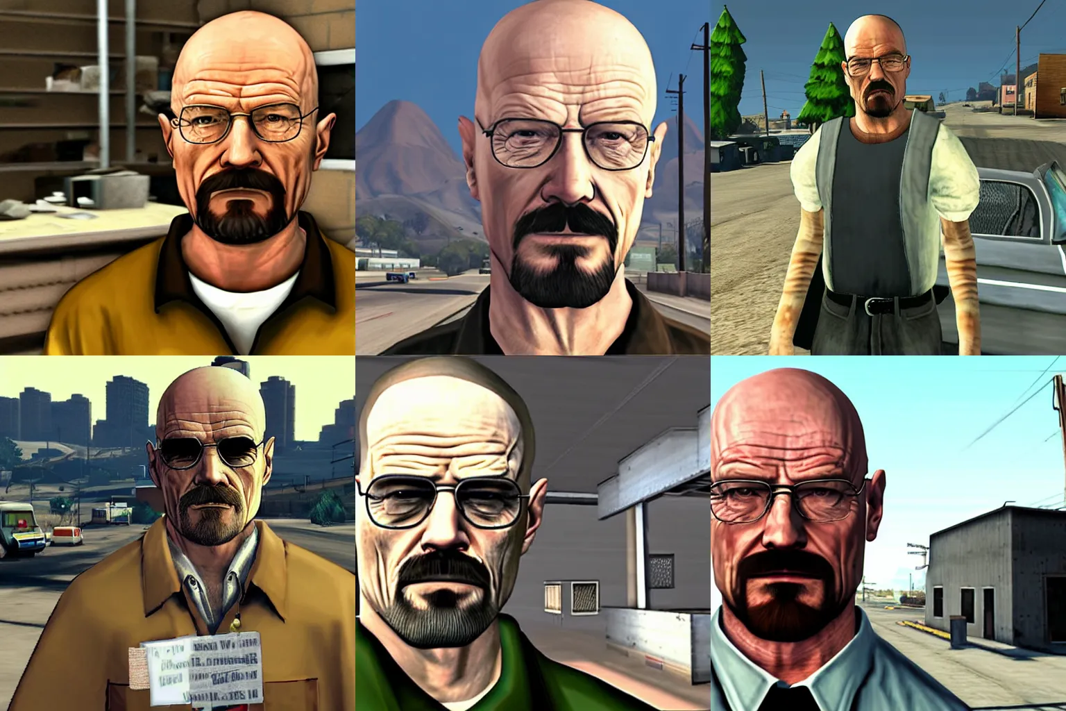 Prompt: Walter white in GTA San Andreas