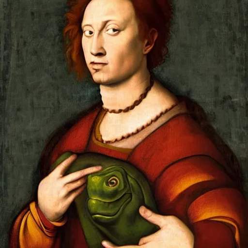 Prompt: renaissance portrait in the style of raphael, of steve irwin the crocodile hunter