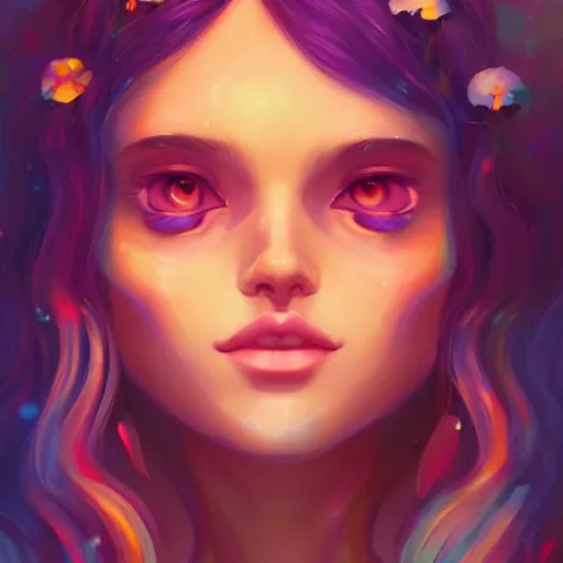 Image similar to portrait of a beautiful hippie, art by lois van baarle and ross tran and sam yang, digital art, high detail, sharp focus, unreal engine 5, trending on artstation, deviantart, pinterest, 4 k uhd image