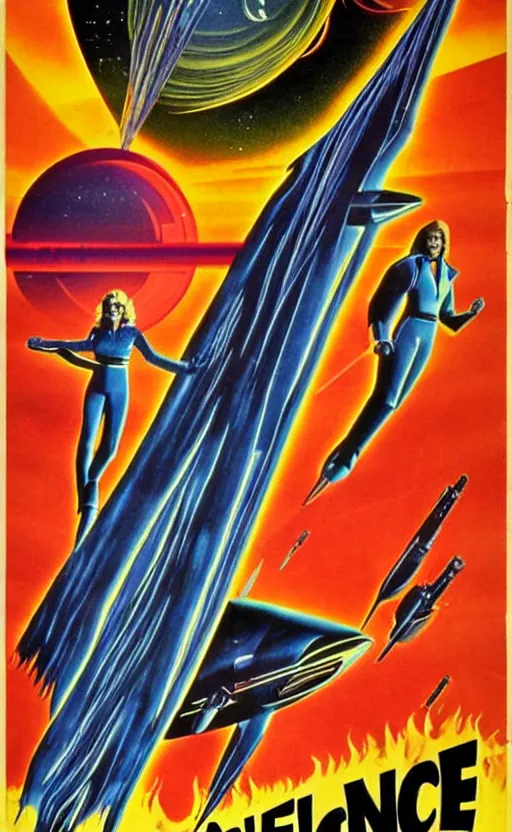 Image similar to 1 9 7 0 s science fiction movie poster art