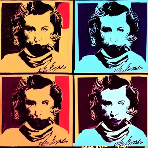 Prompt: paul atreides in the style of andy warhol