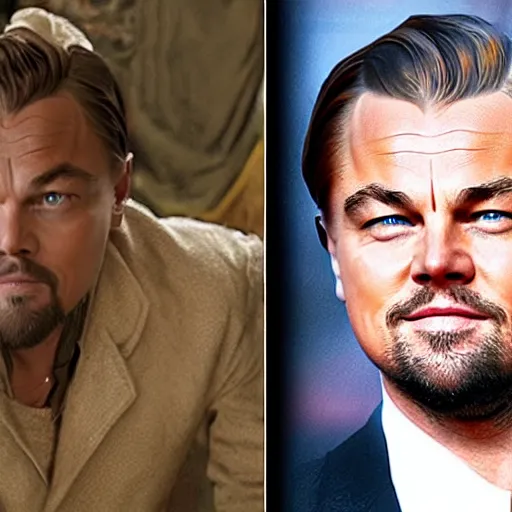 Prompt: Leonardo DiCaprio Meme, in the movie Django, cartoon style, steven universe