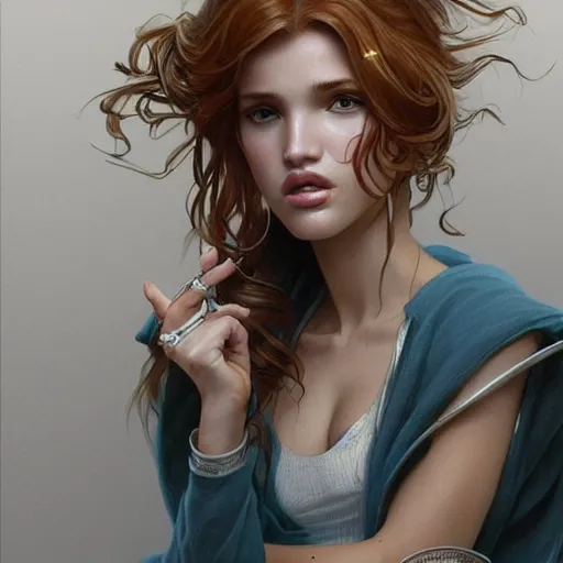 Prompt: ultra realistic illustration, bella thorne as french fries, intricate, elegant, highly detailed, digital painting, artstation, concept art, smooth, sharp focus, illustration, art by artgerm and greg rutkowski and alphonse mucha