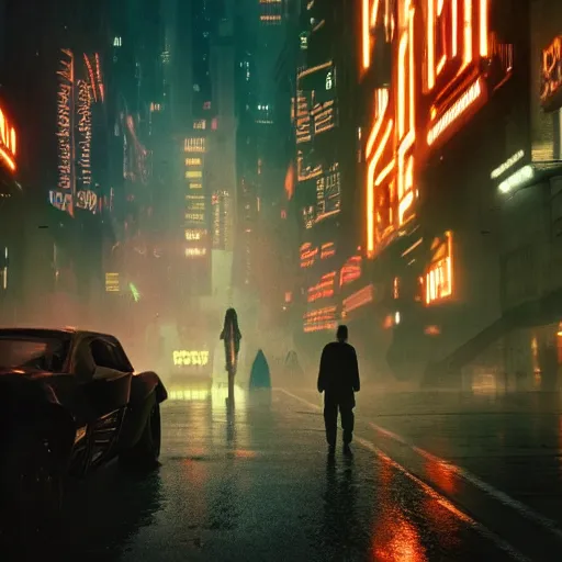 Image similar to blade runner movie, blade runner 2049, cyberpunk city, 8k, hdr 4k