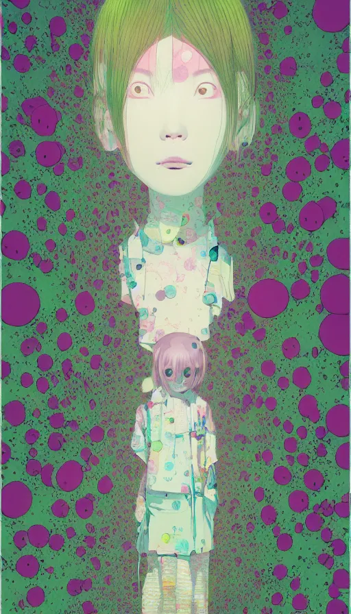 Image similar to a portrait of a girl by inio asano, beeple and james jean, chiho aoshima color scheme